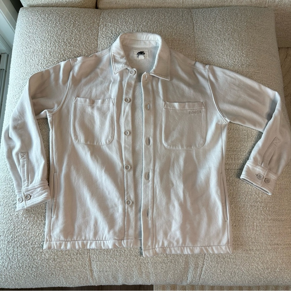 Men's White Sweater Jacket